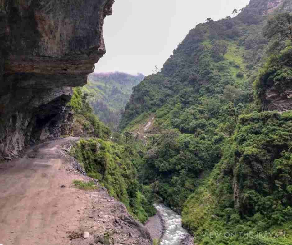 Road from Nakarod to Chanju village in Chamba, H.P.