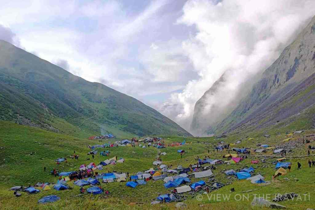 Sweeping view of tents during Khundi Mata pilgrimage