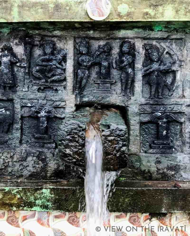 Old fountain stone in Chanju village, Chamba