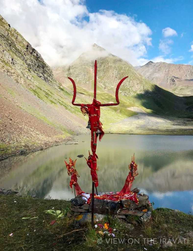 Triśūl at Khundī Mātā Lake