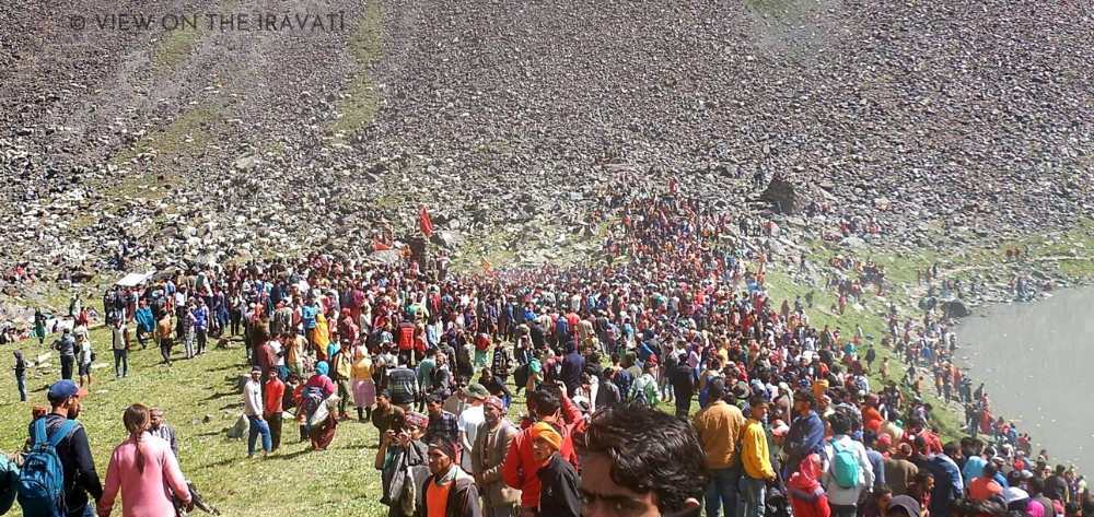 Crowd gathered for peak of pilgrimage at Khundi Mata